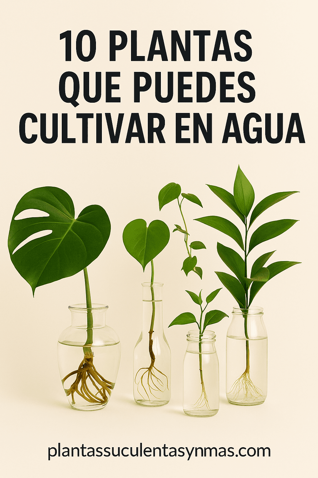 Cover Image for 10 Plantas De INTERIOR que se CULTIVAN en AGUA!